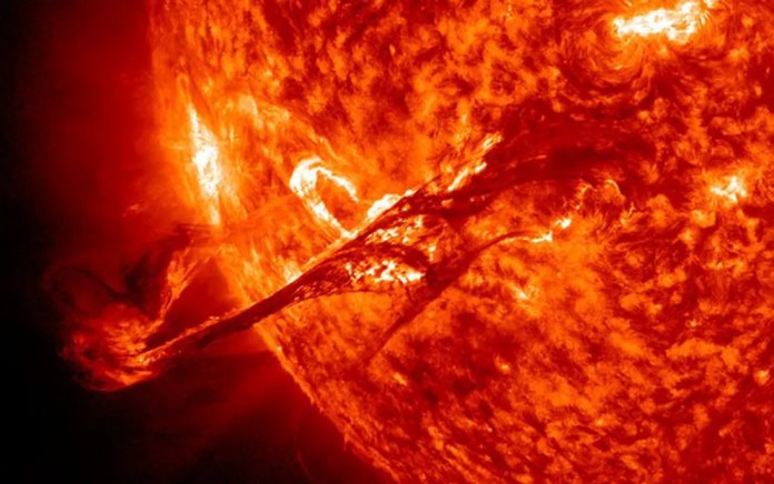 NASA Captures the Explosive Moment When A Brilliant Solar Flare Is Fired Out Of The Sun